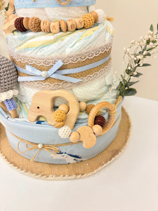 Bundle of Blue Diaper Cake