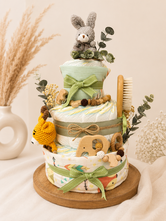 The Forest Green Diaper Cake