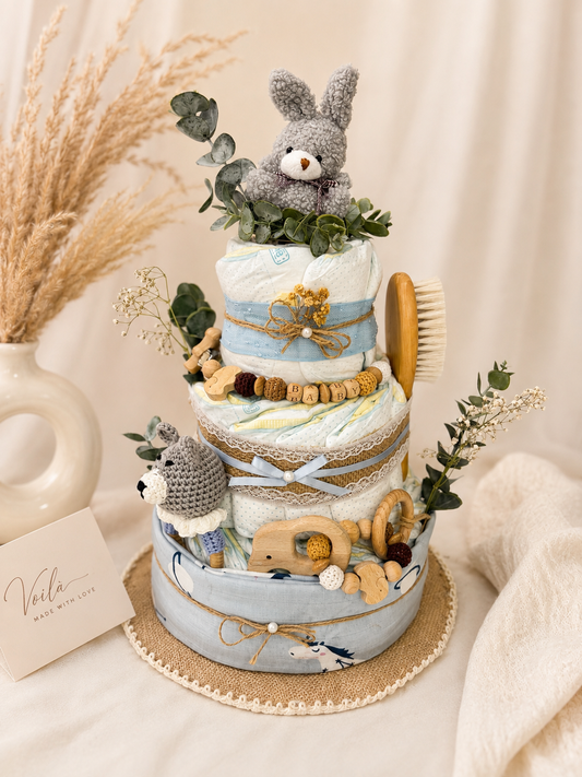 Bundle of Blue Diaper Cake