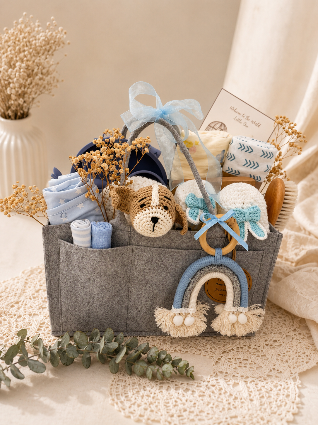 Blue Dreams Diaper Caddy