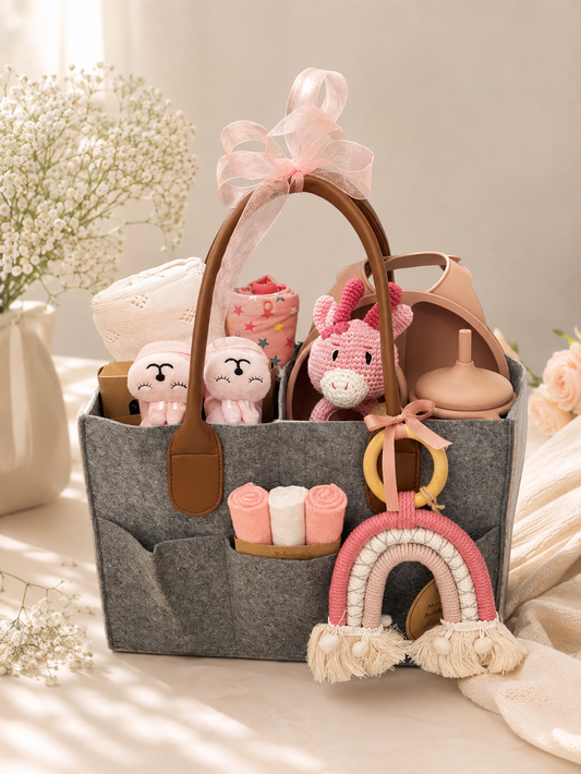 Blush Newborn Caddy Hamper