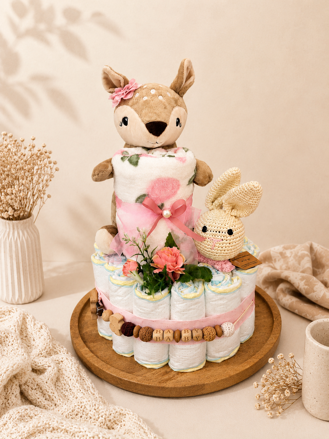 Little Pink Diaper Cake