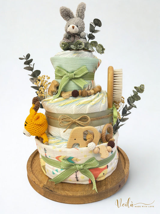 The Forest Green Diaper Cake