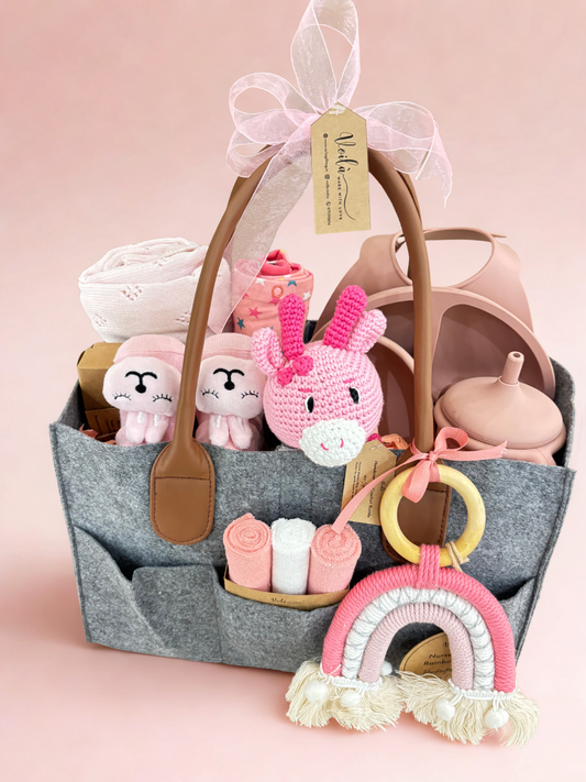 Blush Newborn Caddy Hamper