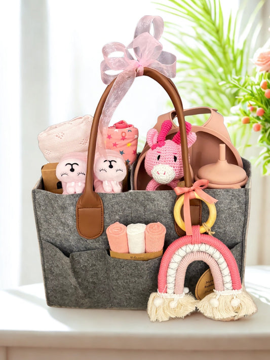 Blush Newborn Caddy Hamper