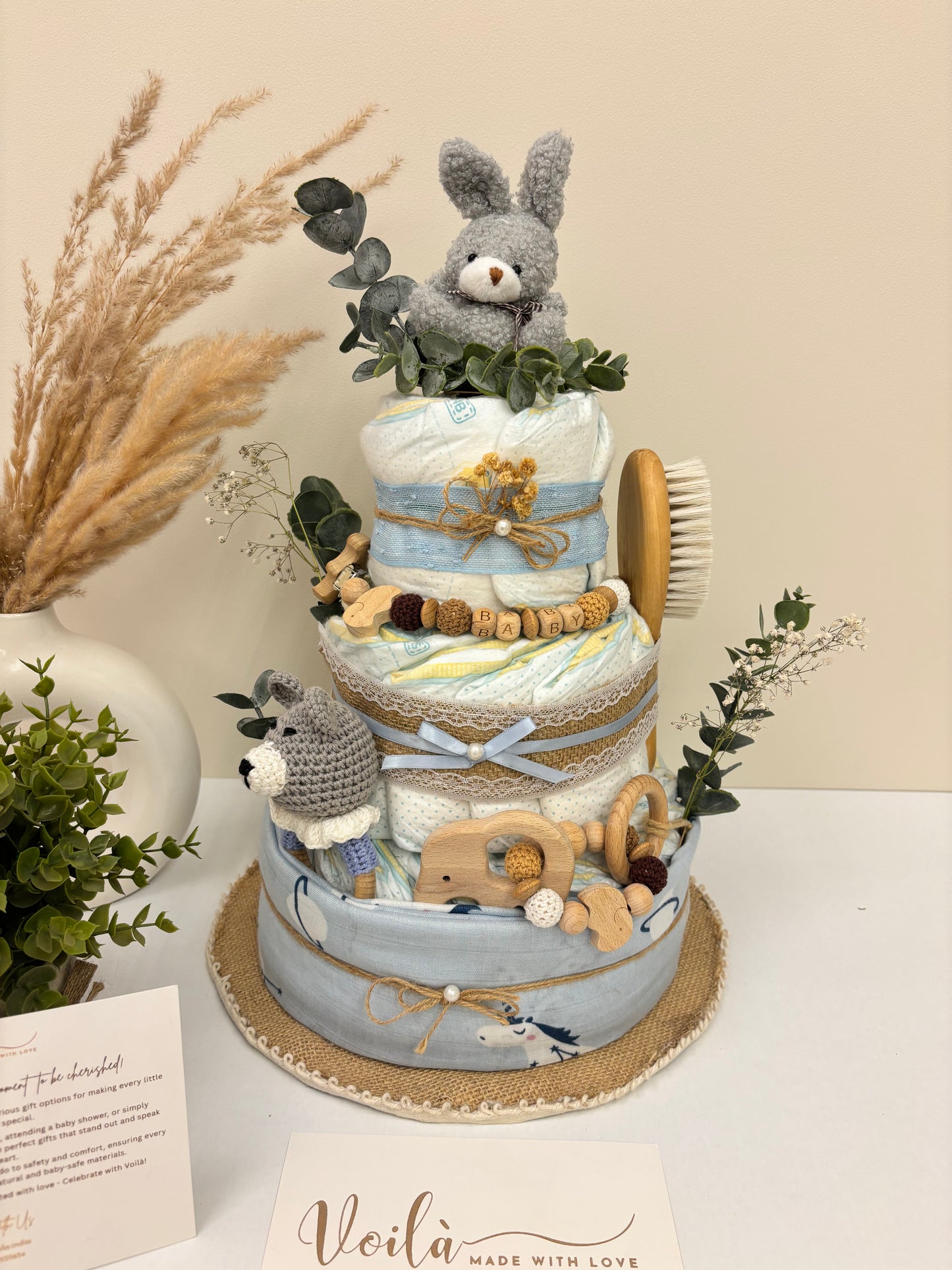 Bundle of Blue Diaper Cake