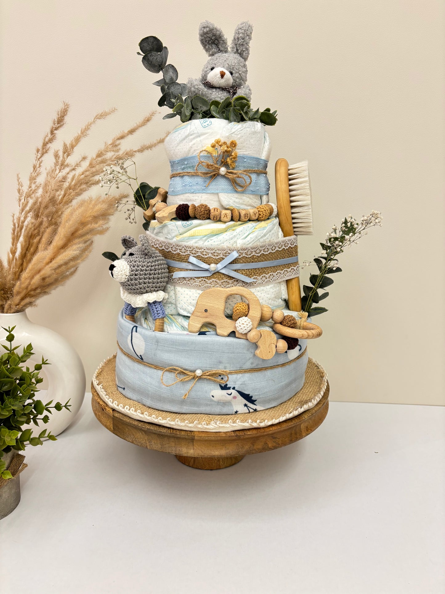 Bundle of Blue Diaper Cake