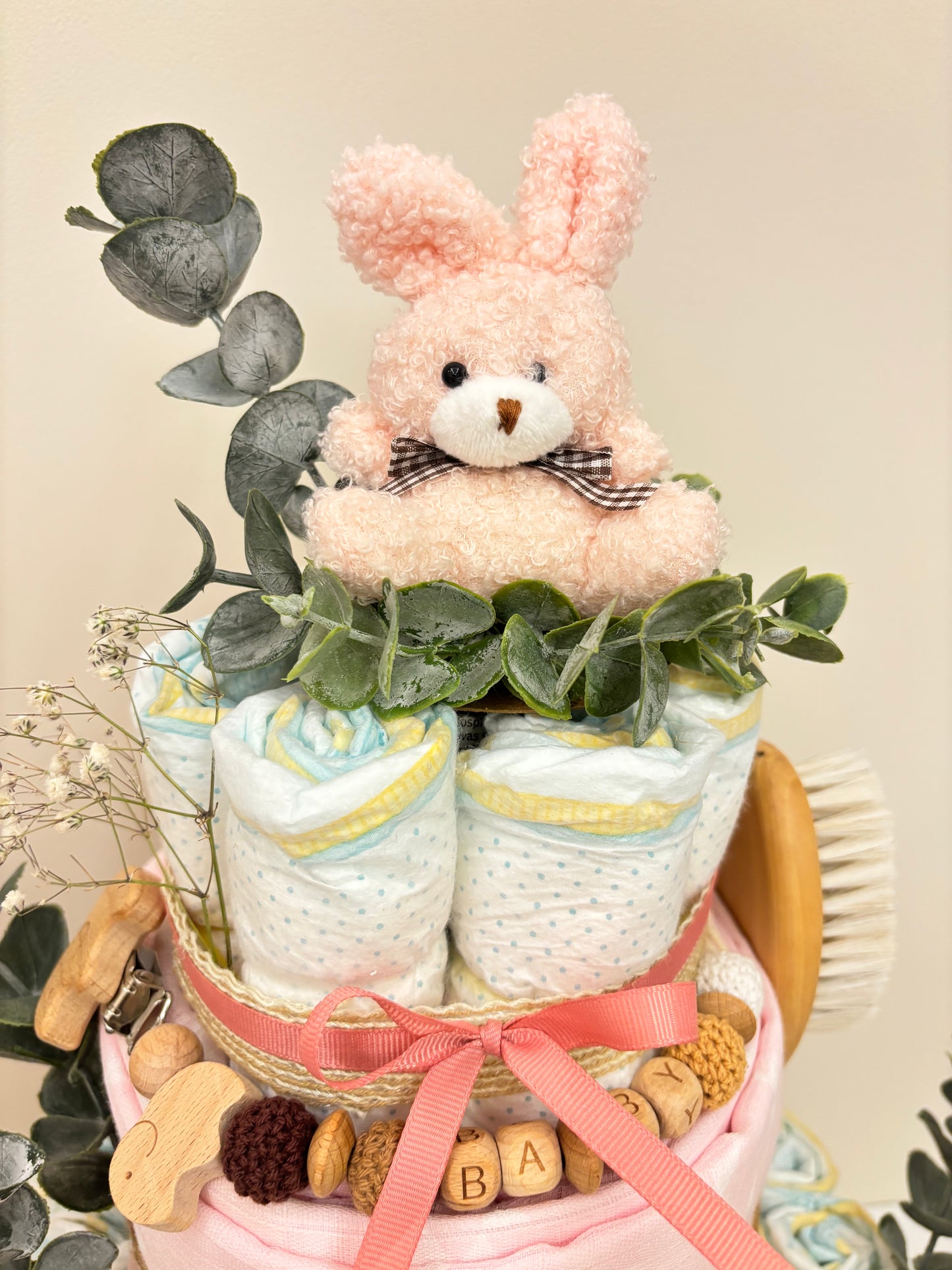 Pink Bloom Diaper Cake