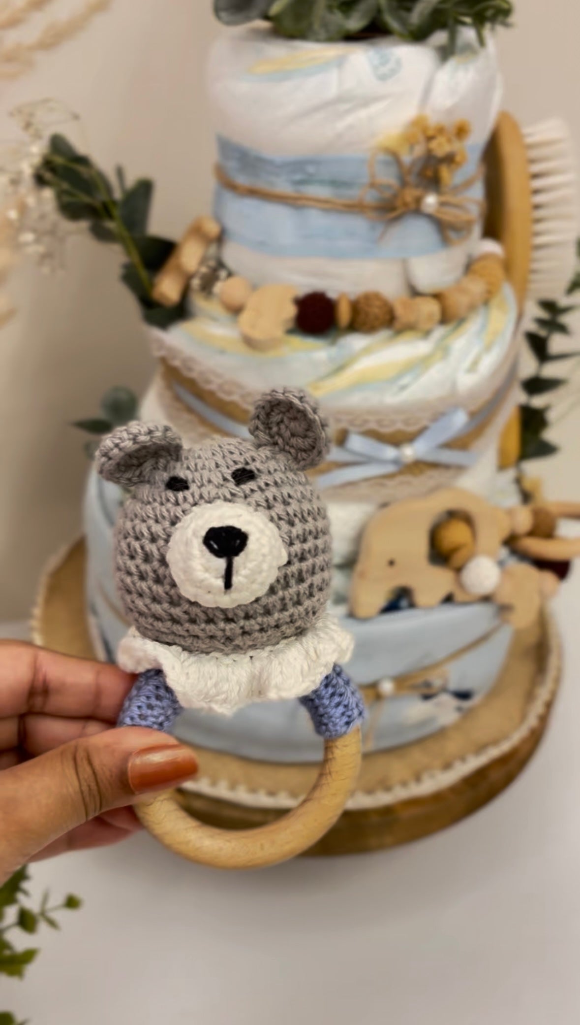 Bundle of Blue Diaper Cake