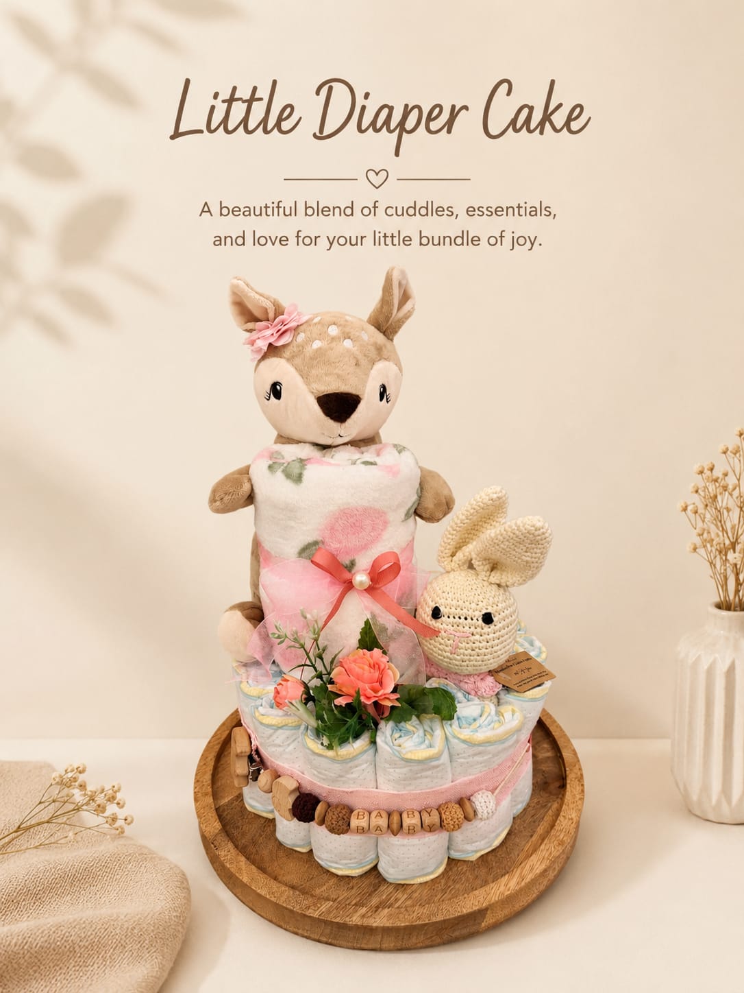 Little Pink Diaper Cake